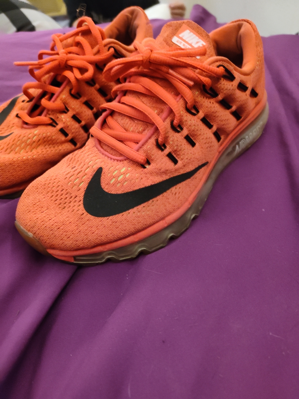 Nike Women’s Orange Running Sneakers with Black Swoosh